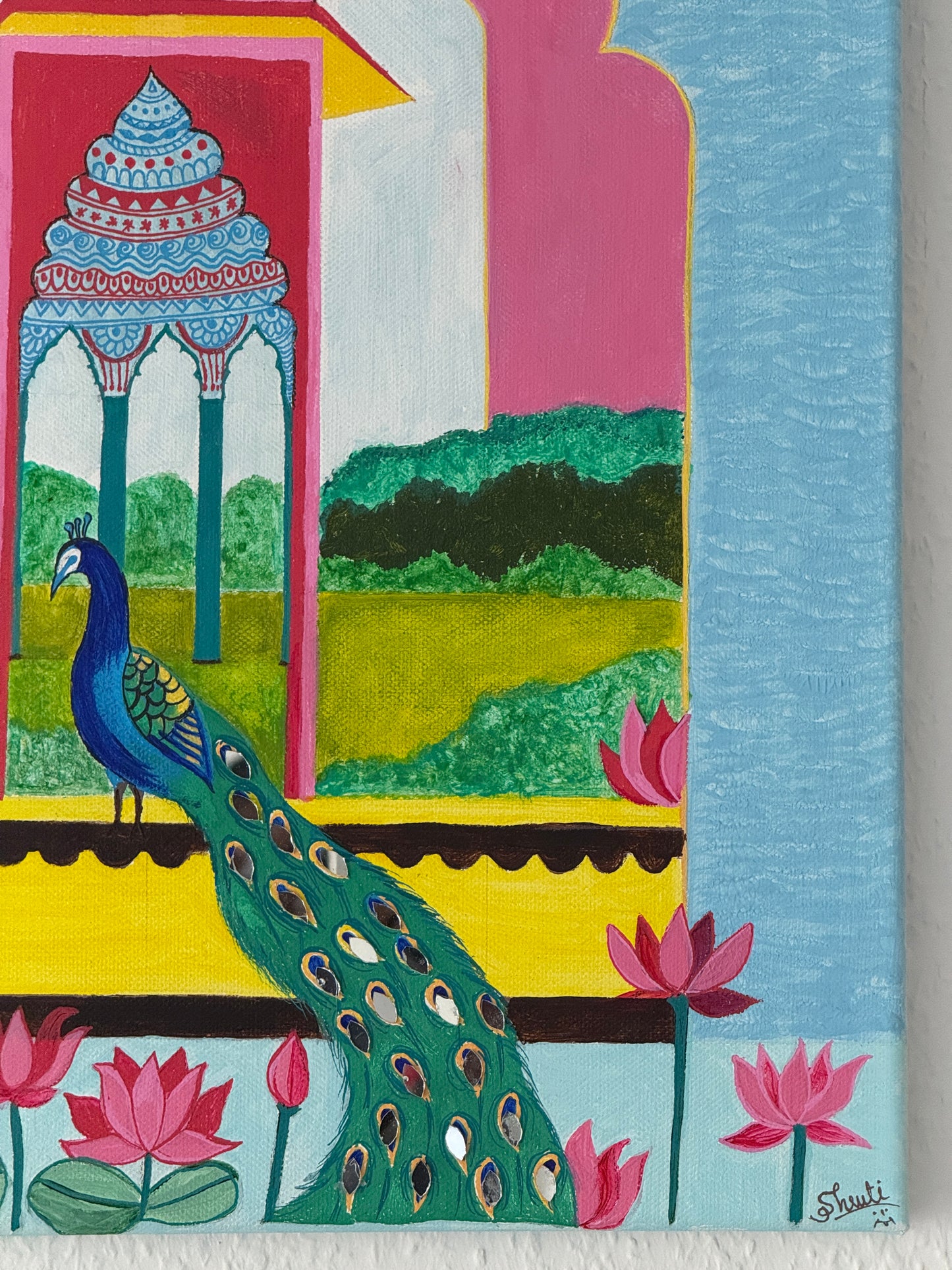 Palace Garden with Peacock