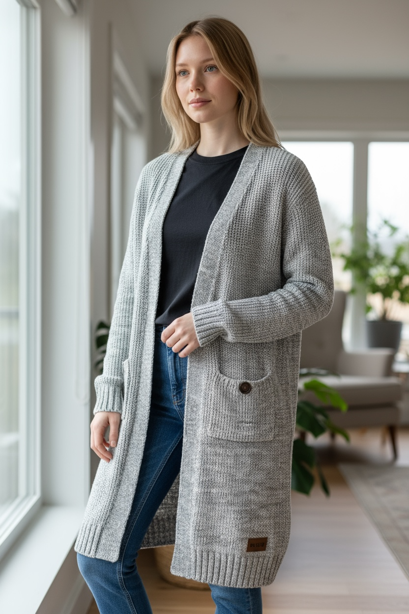 OXMO STRICK JACKE, HELL HELLTAUPE