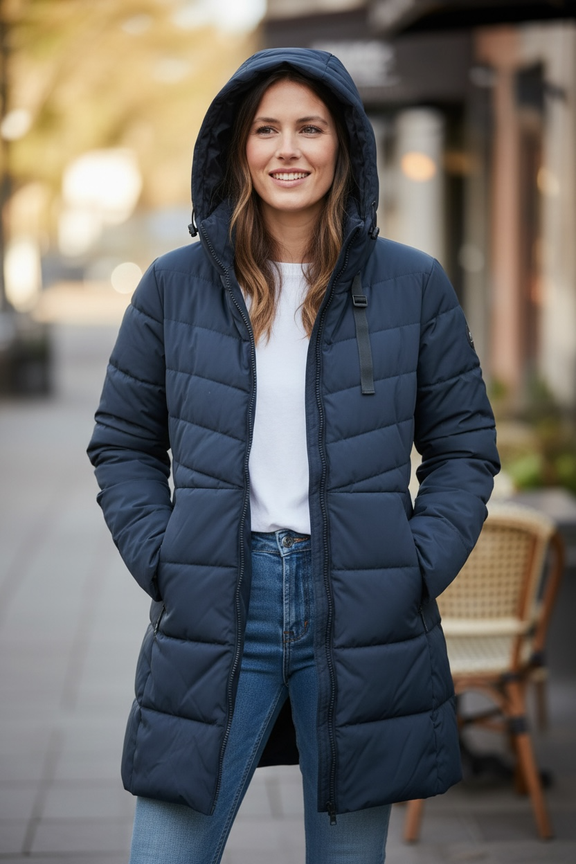 MARIKOO DAMEN-OUTDOORJACKE, MARINEBLAU