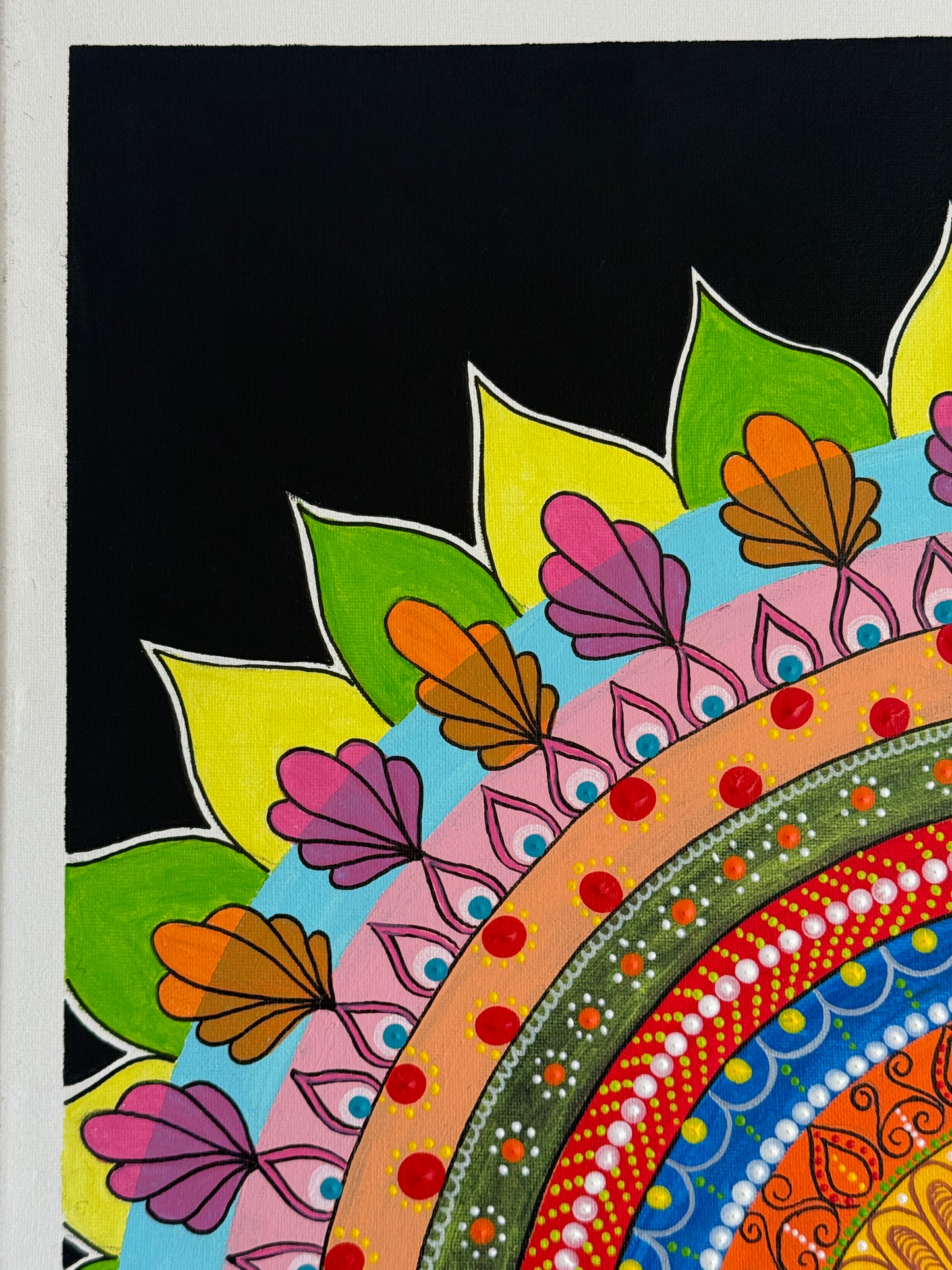 Serene Buddha Lotus Mandala Painting – Inner Peace Spiritual Awakening Art