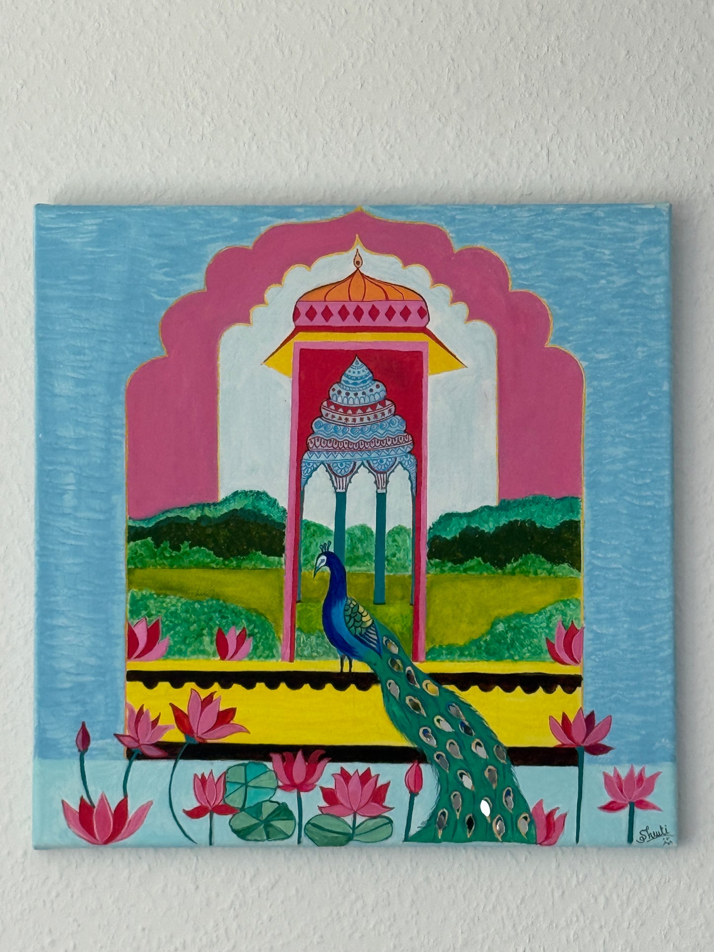 Palace Garden with Peacock