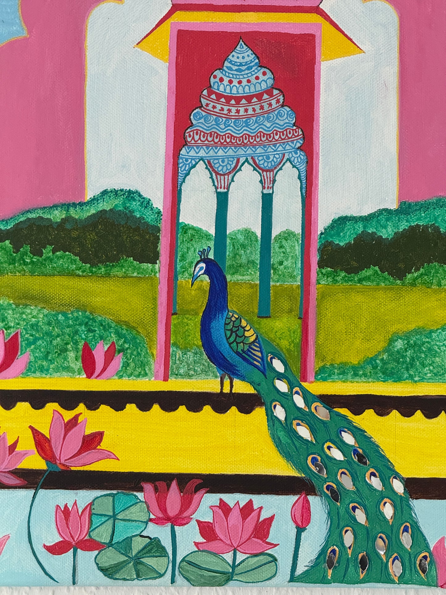 Palace Garden with Peacock