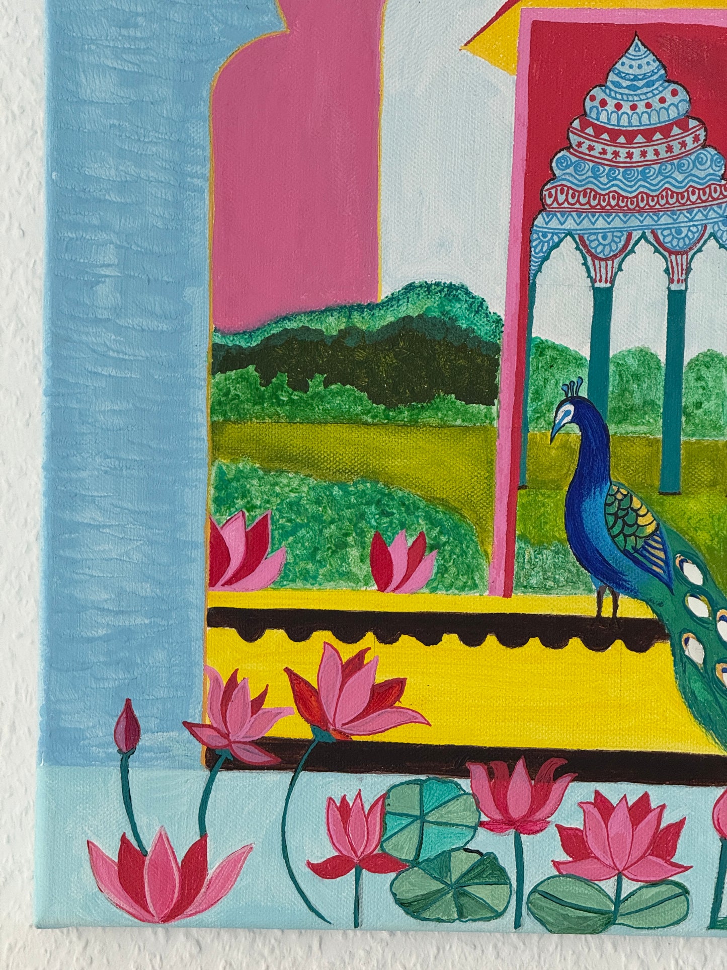 Palace Garden with Peacock