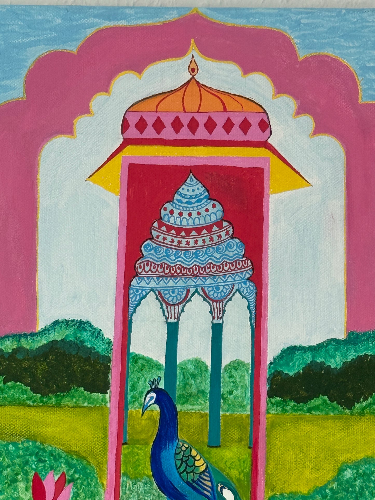 Palace Garden with Peacock