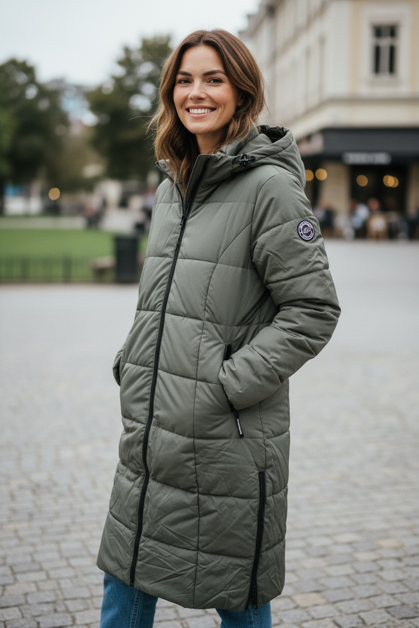 KangaROOS Winter Steppjacke graukhaki Damen