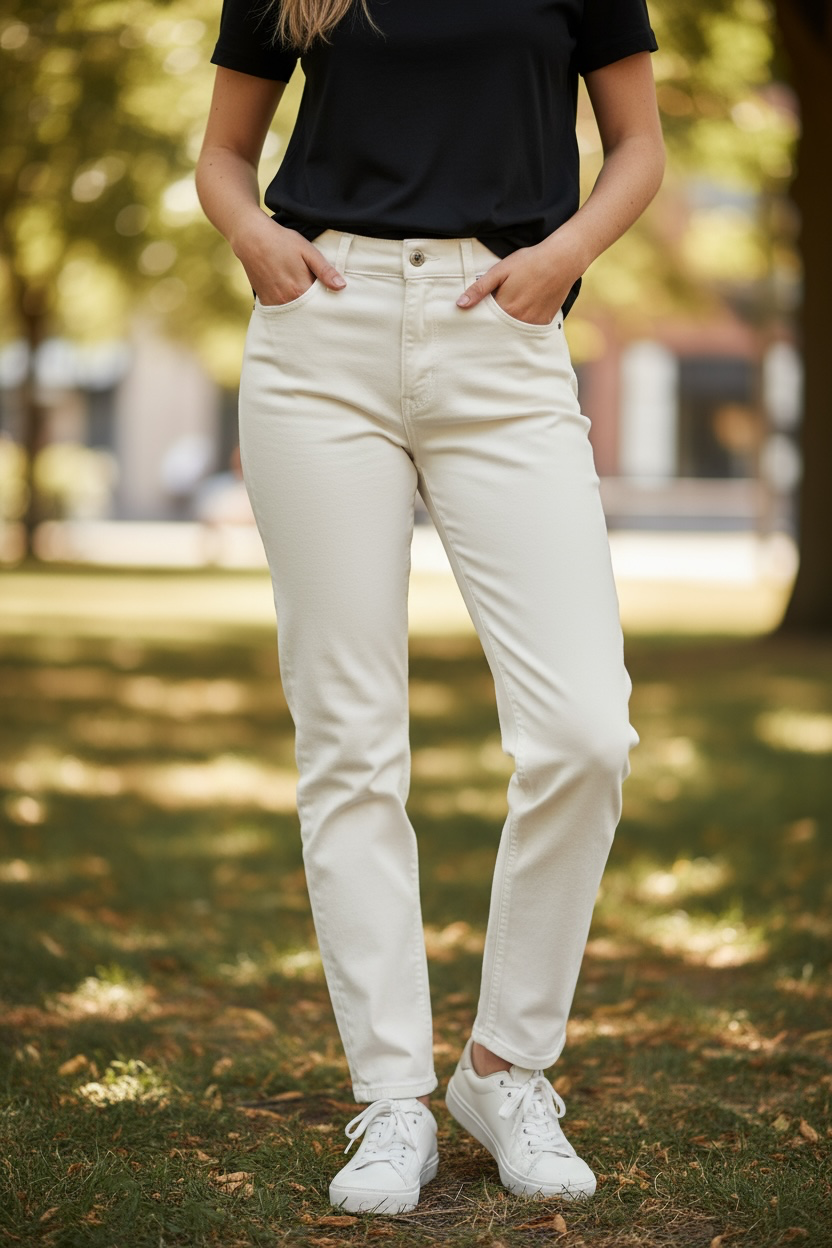 CALVIN KLEIN JEANS HIGH RISH TAPERED DENIM LIGHT