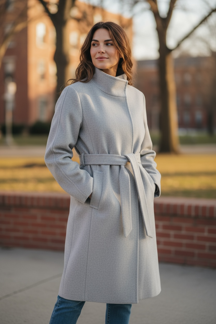 NUR Mantel mit hohem Kragen OTW