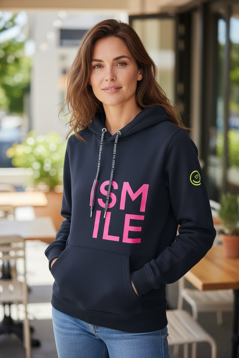 ZWILLINGSHERZ  HOODIE EASY BLUE MARINE