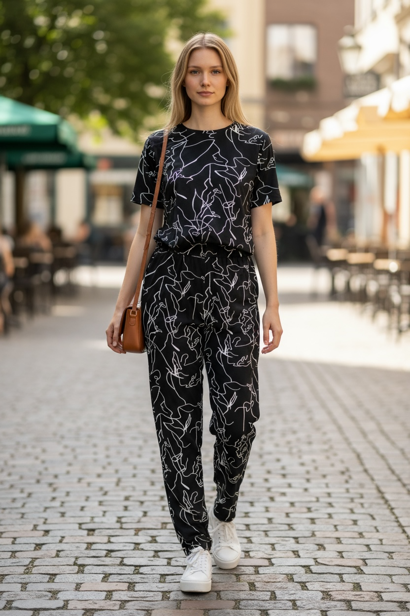 SCHWARZES DAMEN-SET