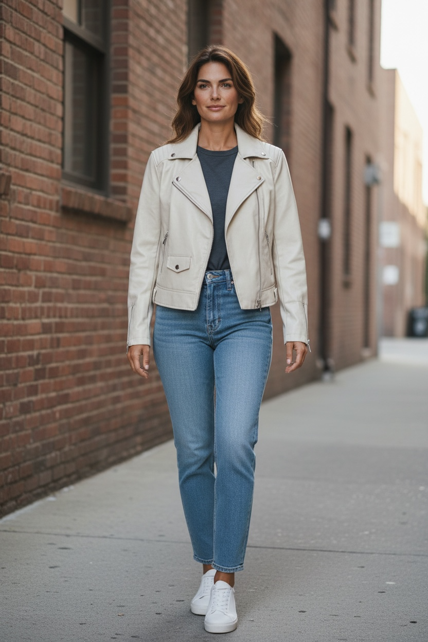 VA MILANO LEATHER JACKET WOMENS