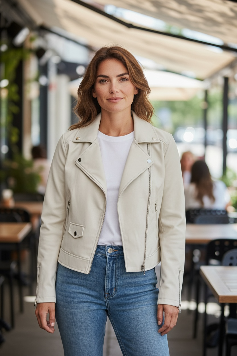 VA MILANO LEATHER JACKET WOMENS