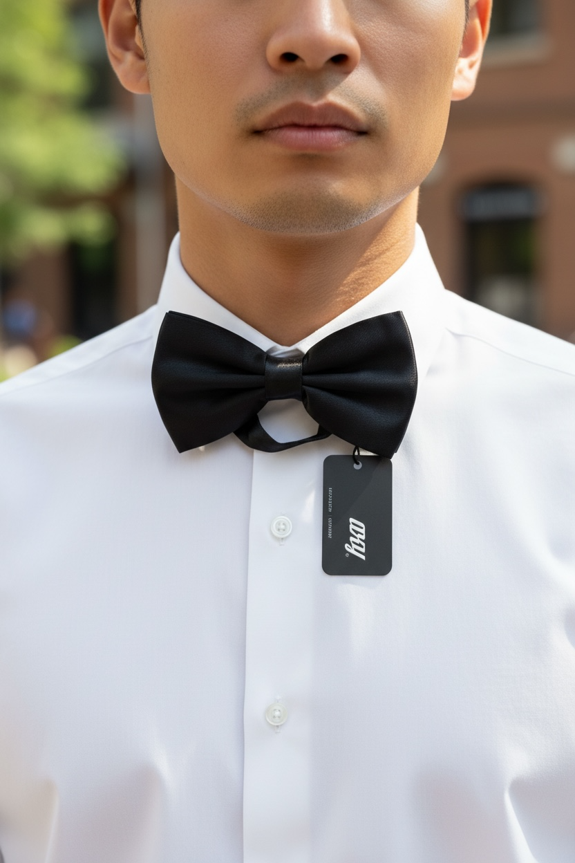 Mens Adjustable Bow Tie Formal Solid Color Classic Pre Tied Bow Tie for Wedding Party Solid Color Adjustable Bow Tie